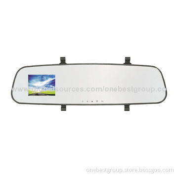 Car Rear-view Mirror Camera with 2.7-inch Screen, Supports High-capacity TF Card Up to 32GB